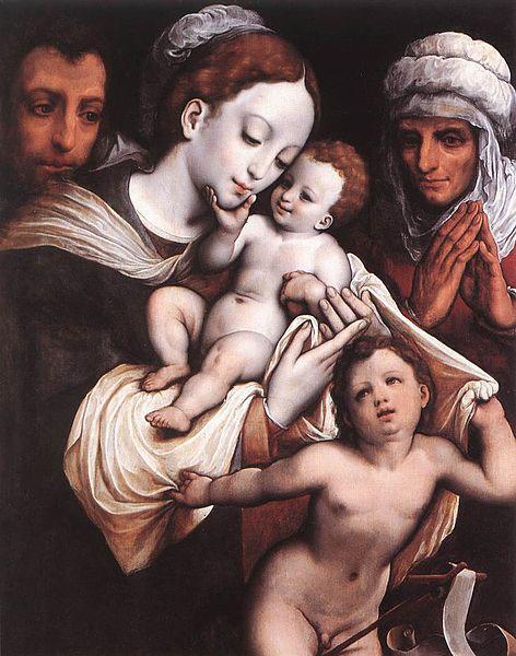 Cornelis van Cleve Holy Family oil painting image